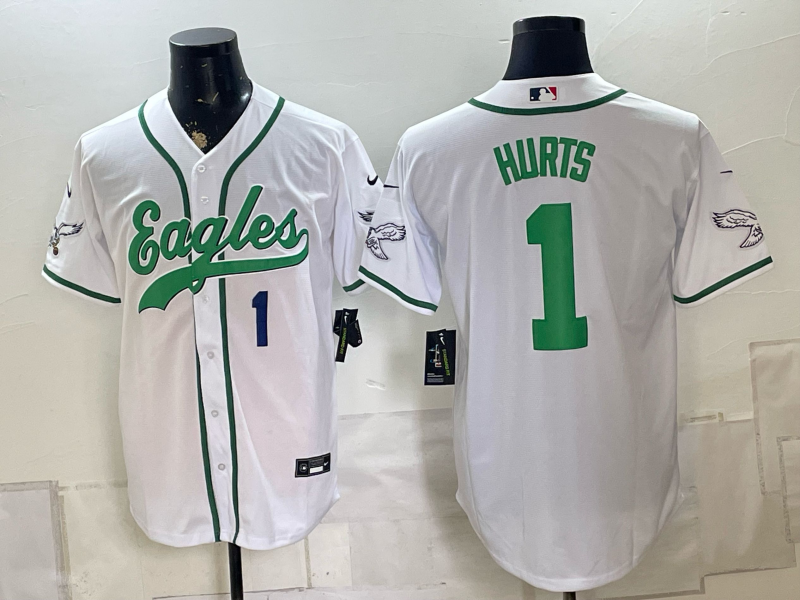 Men 2026 Philadelphia Eagles #1 Hurts white Nike Limited NFL Jersey 082800521